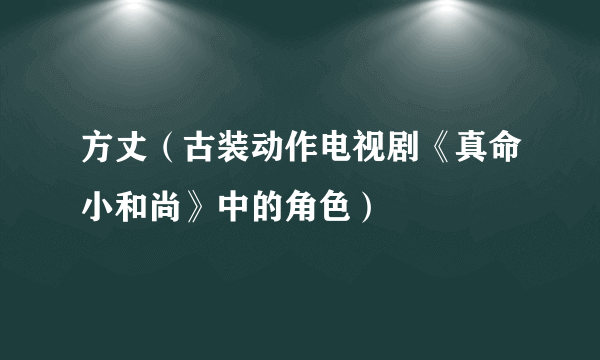 方丈（古装动作电视剧《真命小和尚》中的角色）