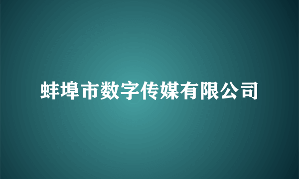 蚌埠市数字传媒有限公司