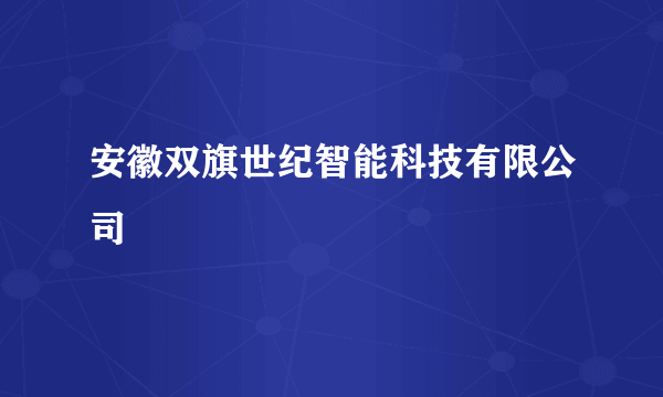 安徽双旗世纪智能科技有限公司