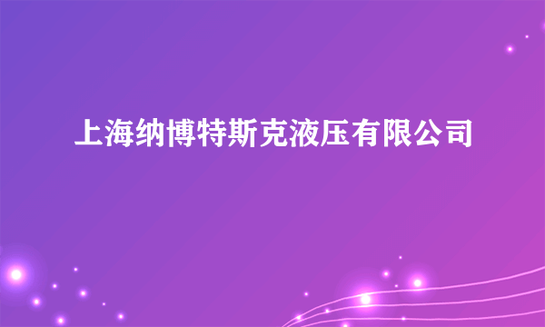 上海纳博特斯克液压有限公司