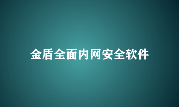 金盾全面内网安全软件