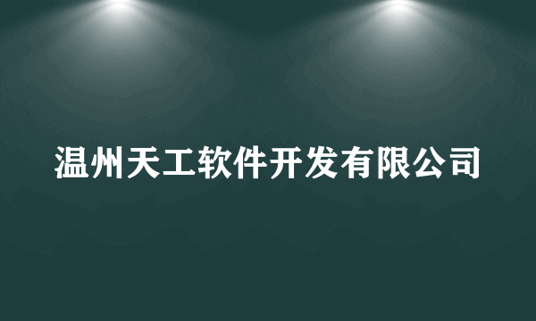 温州天工软件开发有限公司