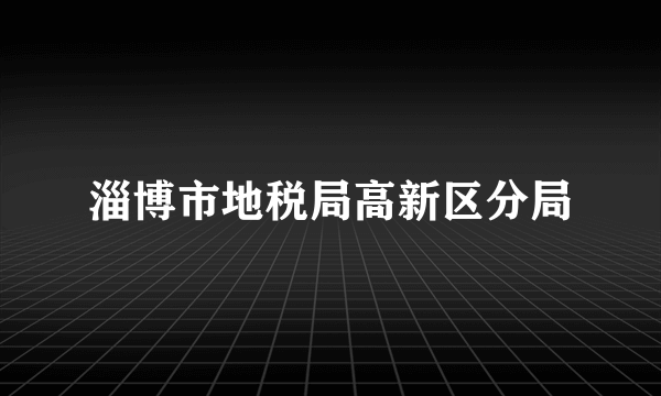 淄博市地税局高新区分局