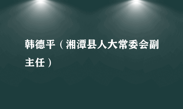 韩德平（湘潭县人大常委会副主任）