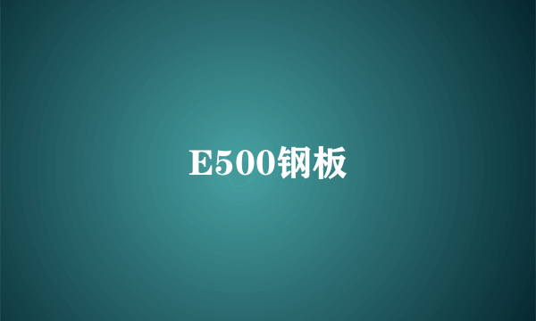 E500钢板