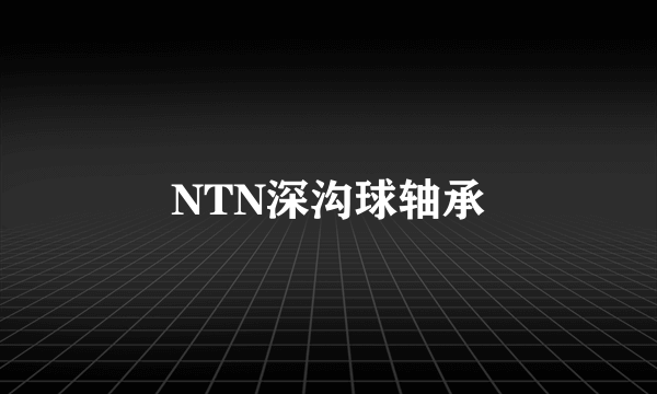 NTN深沟球轴承