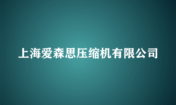 上海爱森思压缩机有限公司