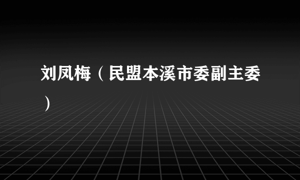 刘凤梅（民盟本溪市委副主委）