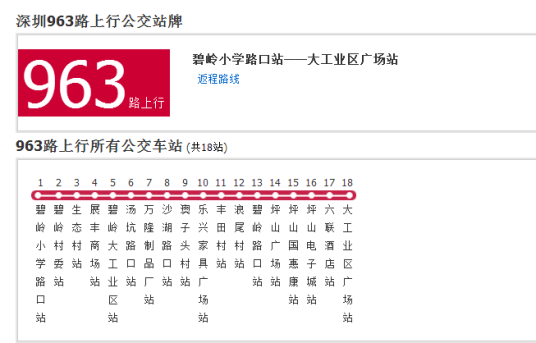 深圳公交963路