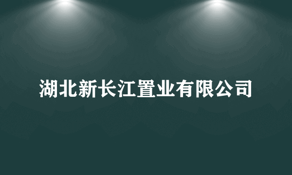 湖北新长江置业有限公司