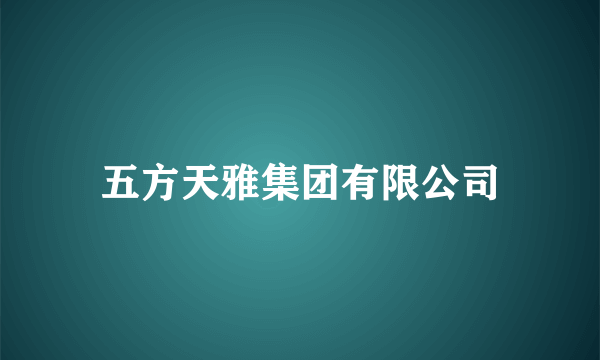 五方天雅集团有限公司