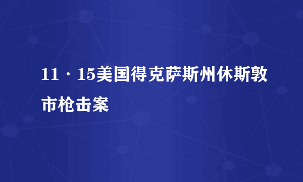 11·15美国得克萨斯州休斯敦市枪击案