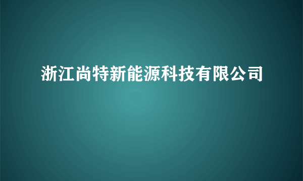 浙江尚特新能源科技有限公司