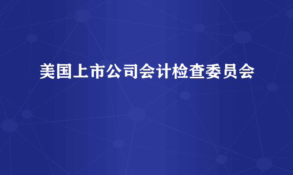 美国上市公司会计检查委员会