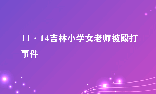 11·14吉林小学女老师被殴打事件