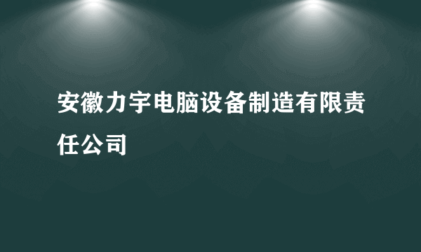 安徽力宇电脑设备制造有限责任公司