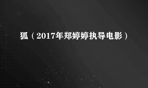 狐（2017年郑婷婷执导电影）