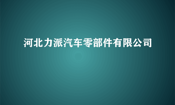 河北力派汽车零部件有限公司