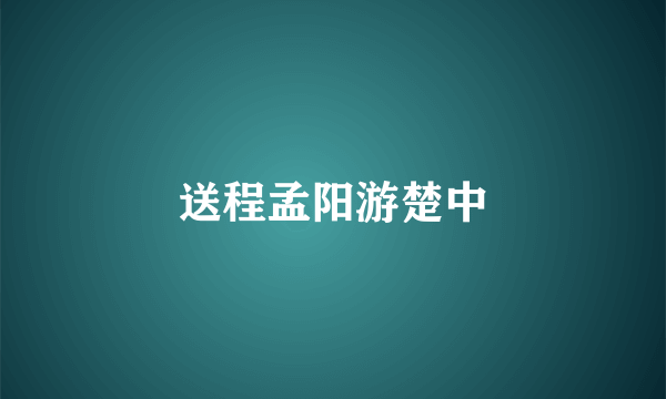 送程孟阳游楚中