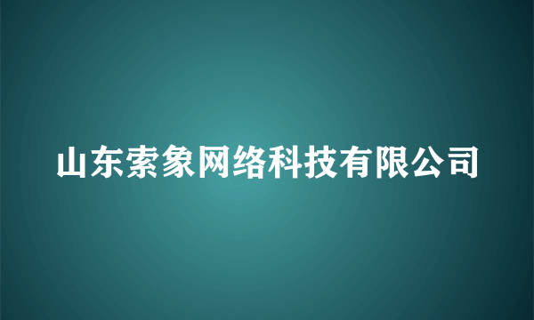 山东索象网络科技有限公司