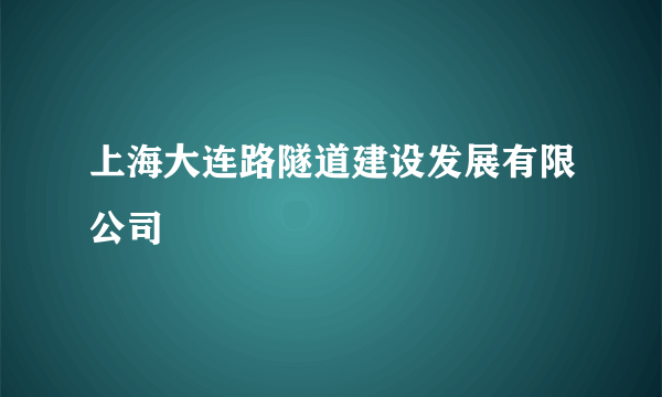 上海大连路隧道建设发展有限公司