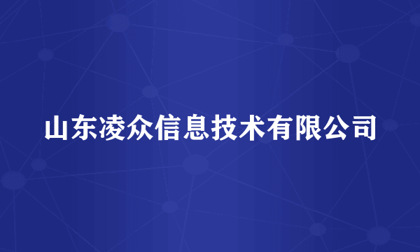 山东凌众信息技术有限公司