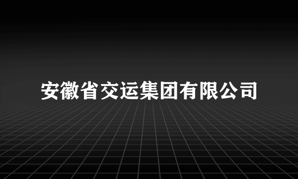 安徽省交运集团有限公司