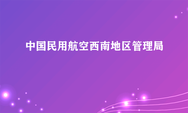 中国民用航空西南地区管理局