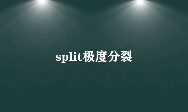 split极度分裂