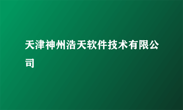 天津神州浩天软件技术有限公司