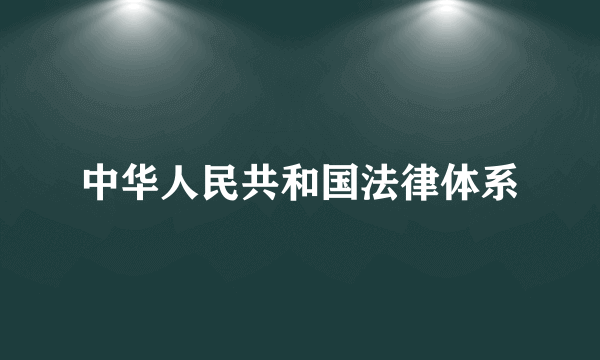 中华人民共和国法律体系