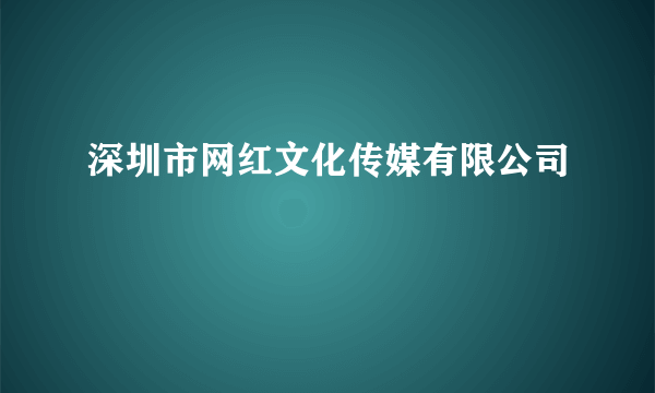 深圳市网红文化传媒有限公司