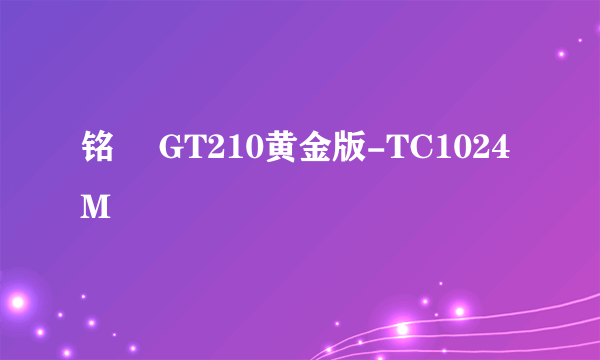 铭瑄 GT210黄金版-TC1024M