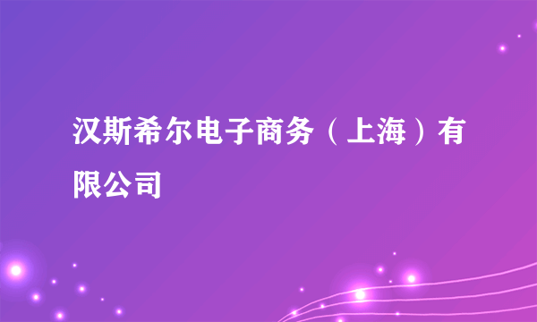 汉斯希尔电子商务（上海）有限公司