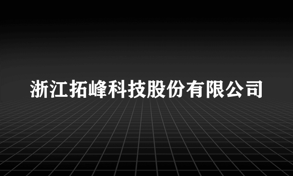 浙江拓峰科技股份有限公司