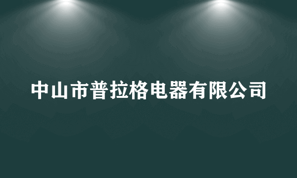 中山市普拉格电器有限公司