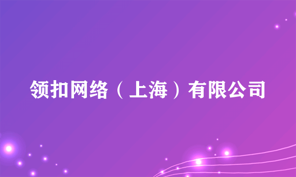 领扣网络（上海）有限公司