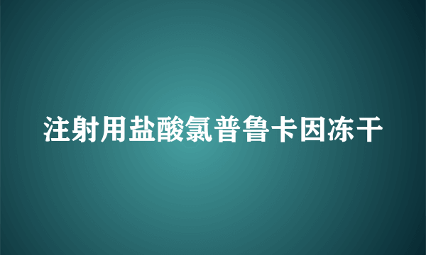 注射用盐酸氯普鲁卡因冻干