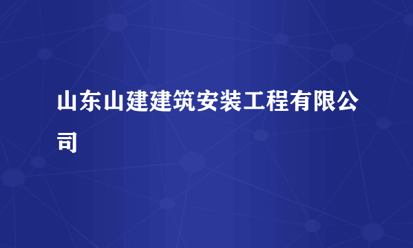 山东山建建筑安装工程有限公司