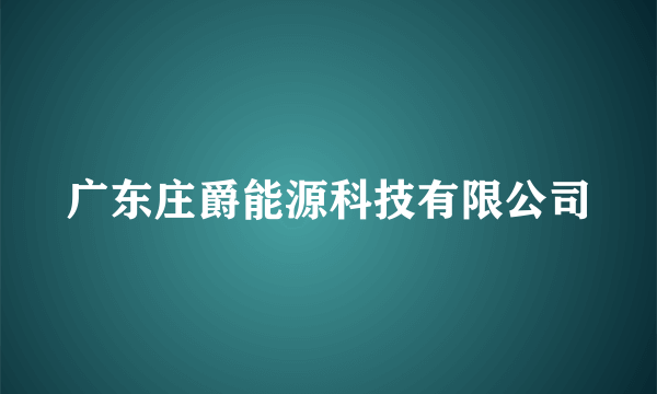 广东庄爵能源科技有限公司