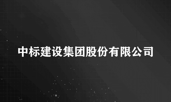 中标建设集团股份有限公司