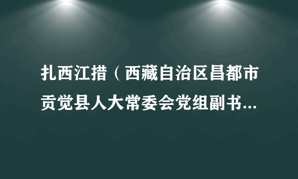 扎西江措（西藏自治区昌都市贡觉县人大常委会党组副书记、副主任、三级调研员）