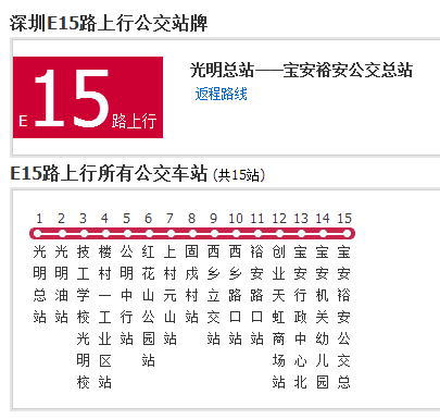 深圳公交E15路