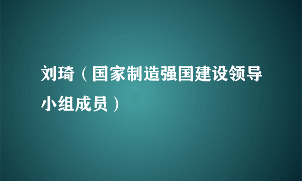 刘琦（国家制造强国建设领导小组成员）