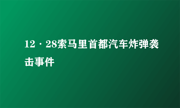 12·28索马里首都汽车炸弹袭击事件