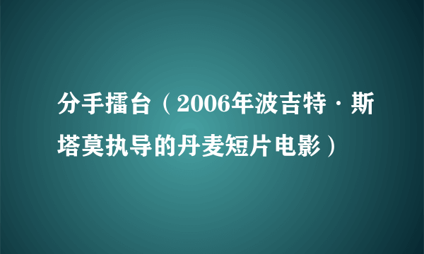 分手擂台（2006年波吉特·斯塔莫执导的丹麦短片电影）