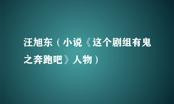 汪旭东（小说《这个剧组有鬼之奔跑吧》人物）