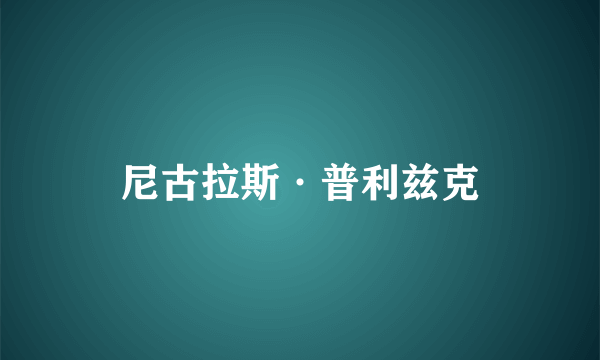 尼古拉斯·普利兹克