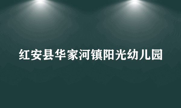 红安县华家河镇阳光幼儿园