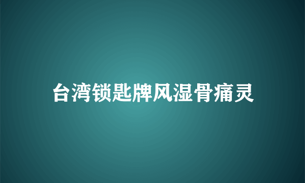 台湾锁匙牌风湿骨痛灵